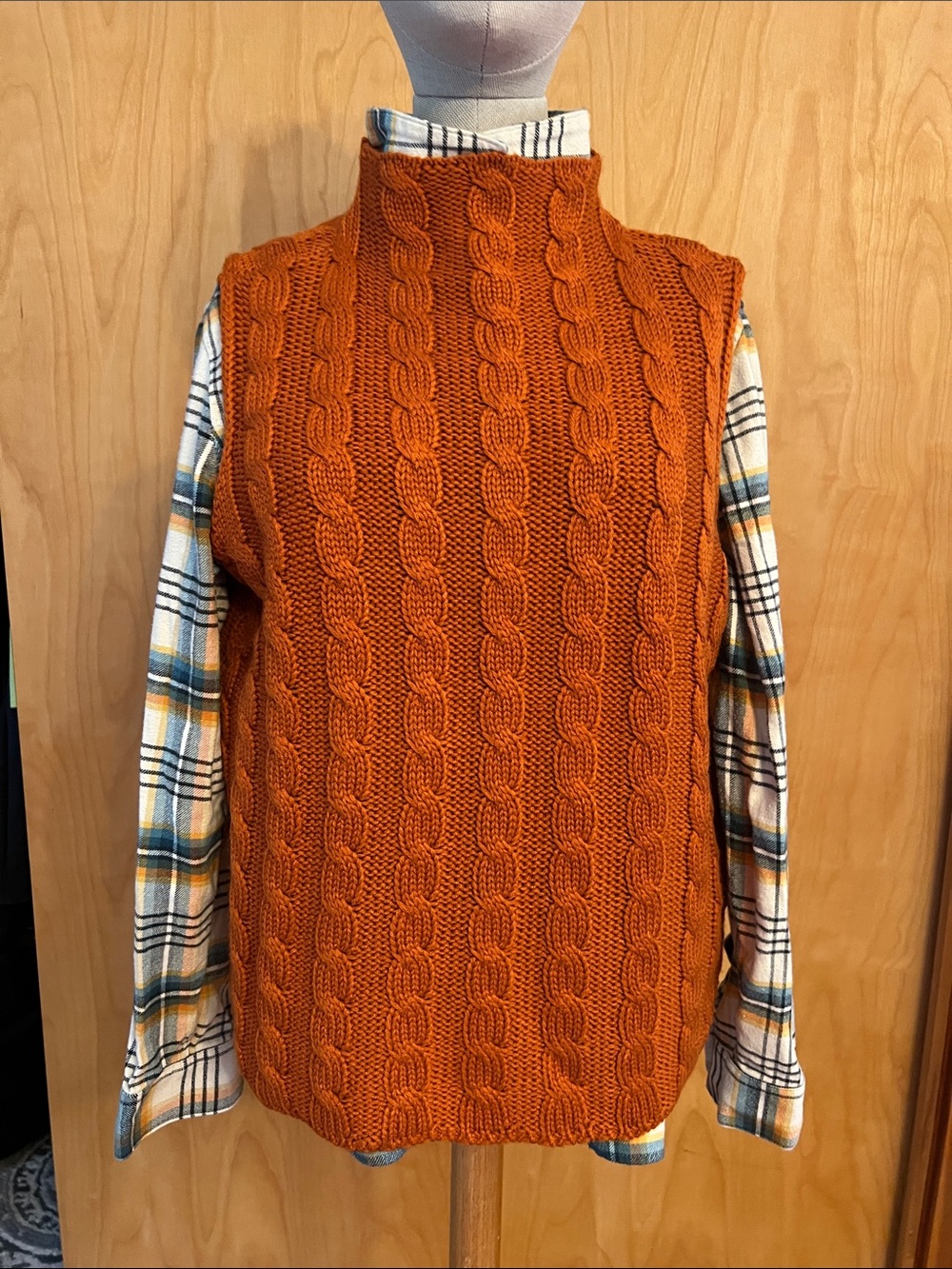 Karen Scott Cable Knit Sweater Vest